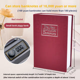Combination Lock Book Safe - Metal Storage Box for Secure Storage