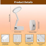 Foldable Book Lamp with LED Clock - Touch Control Night Light for Office, Bedroom, Study - CoreGadgets