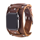 Genuine Cowhide Punk Watch Strap - Stylish and Durable Accessory - CoreGadgets