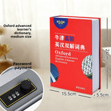 Combination Lock Book Safe - Metal Storage Box for Secure Storage