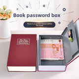 Combination Lock Book Safe - Metal Storage Box for Secure Storage