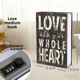 Combination Lock Book Safe - Metal Storage Box for Secure Storage