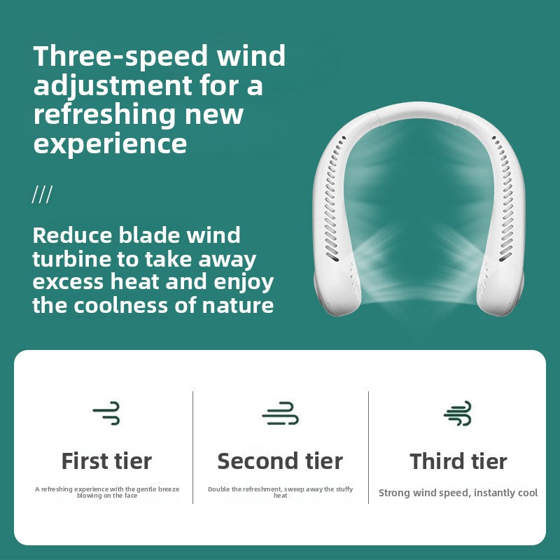 Bladeless USB Rechargeable Neck Fan