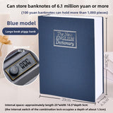 Combination Lock Book Safe - Metal Storage Box for Secure Storage