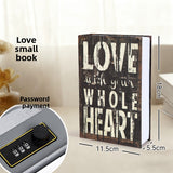 Combination Lock Book Safe - Metal Storage Box for Secure Storage