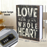 Combination Lock Book Safe - Metal Storage Box for Secure Storage