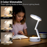 Foldable Book Lamp with LED Clock - Touch Control Night Light for Office, Bedroom, Study - CoreGadgets