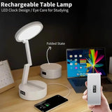 Foldable Book Lamp with LED Clock - Touch Control Night Light for Office, Bedroom, Study - CoreGadgets