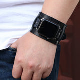 Genuine Cowhide Punk Watch Strap - Stylish and Durable Accessory - CoreGadgets